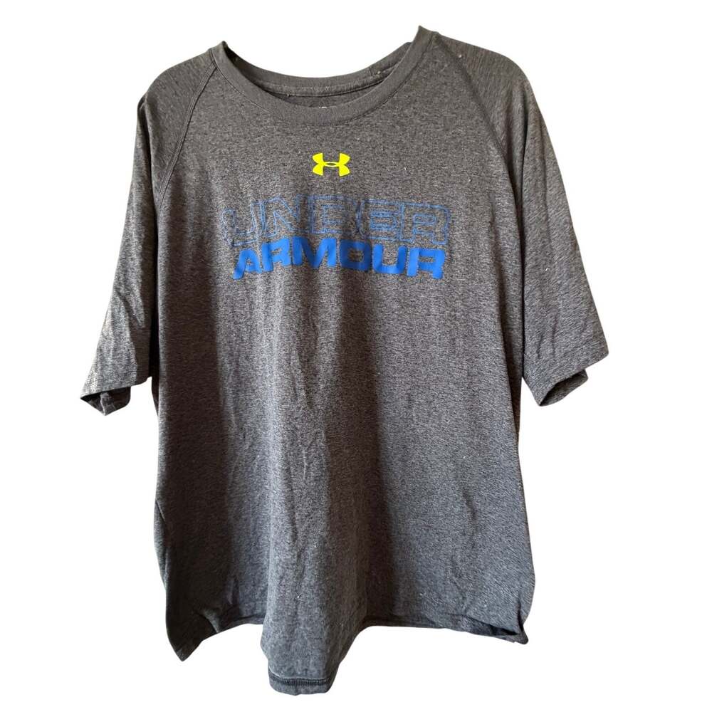EUC Men's Gray Under Armour UA Logo Tee sz XL
